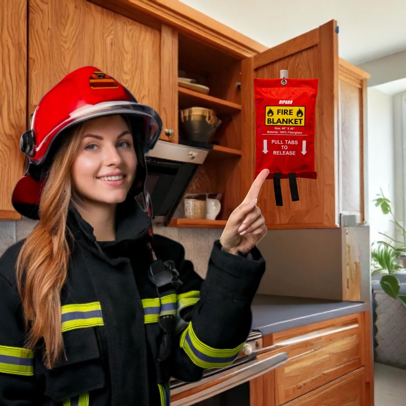 Riparo Emergency Fire Blanket for Home and Kitchen – Fire Suppression Blanket…