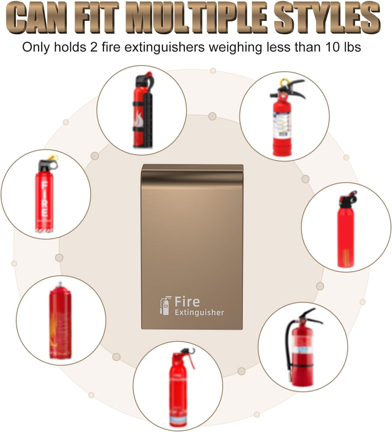 Fire Extinguisher Stainless Steel Cabinet Floor Standing (Rose) | Fire Extinguis