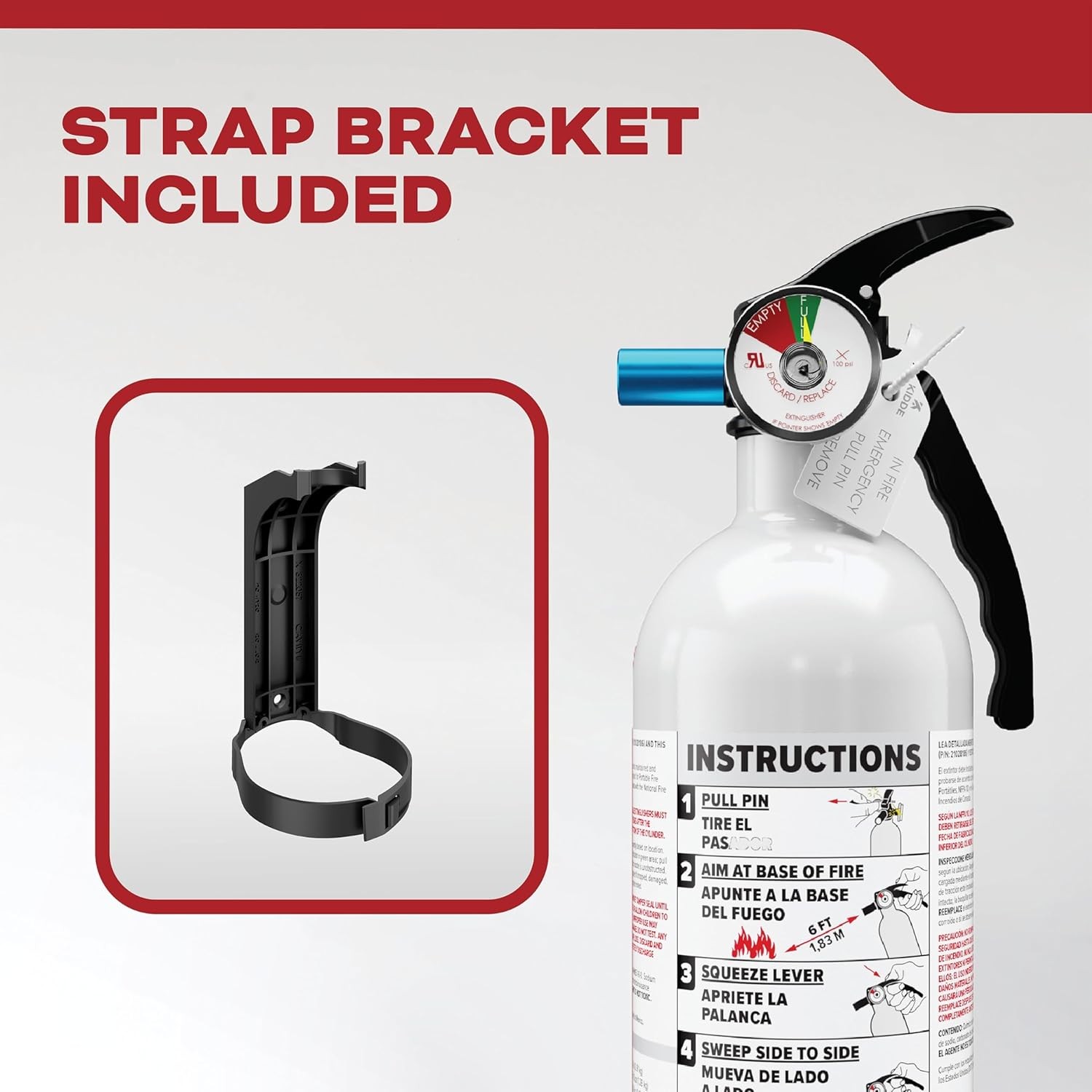 Fire Extinguisher for Vehicles Cars Trucks Single-Use 5BC ‎3.2 pounds