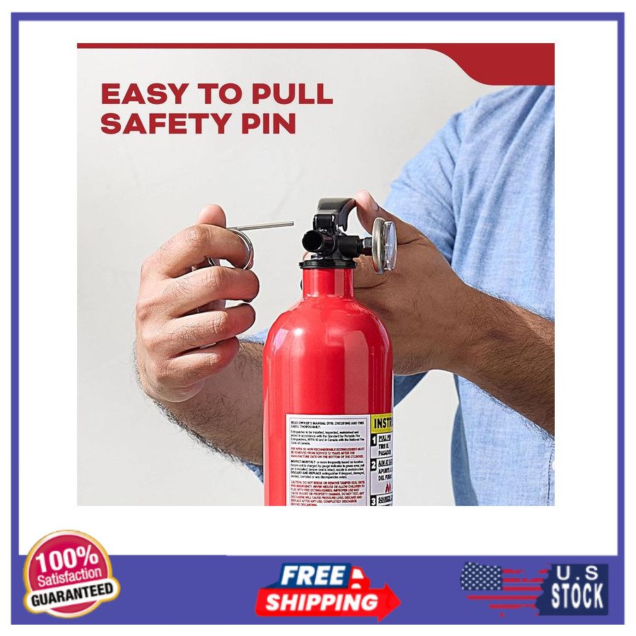 Kidde Fire Extinguisher, 1-A:10-B:C, Dry Chemical, 2-Pack, Red, Mounting Bracket