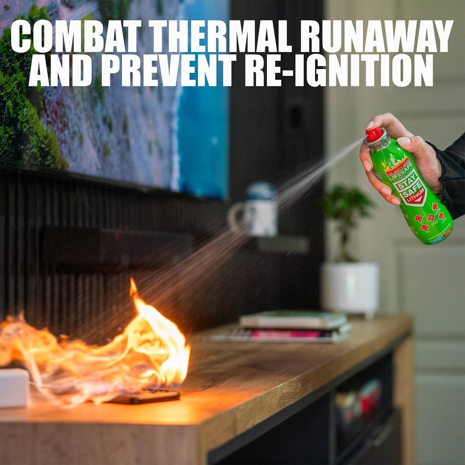 Lithium Fire Extinguishing Spray | Non-Toxic Fluid for Lithium-Ion Battery Fires