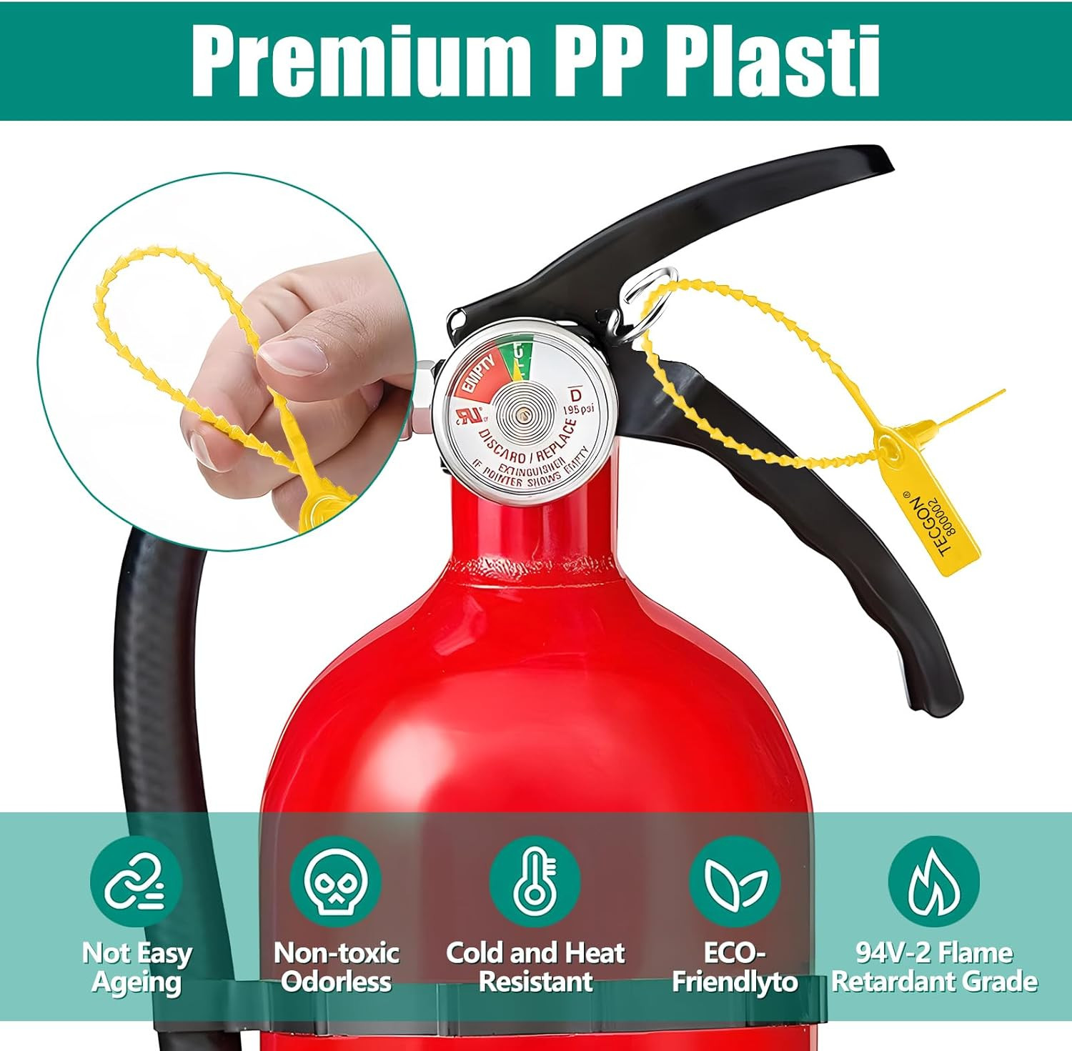 1000 Pack Plastic Tamper Seals Fire Extinguisher Tags Security Tags Seals Safety