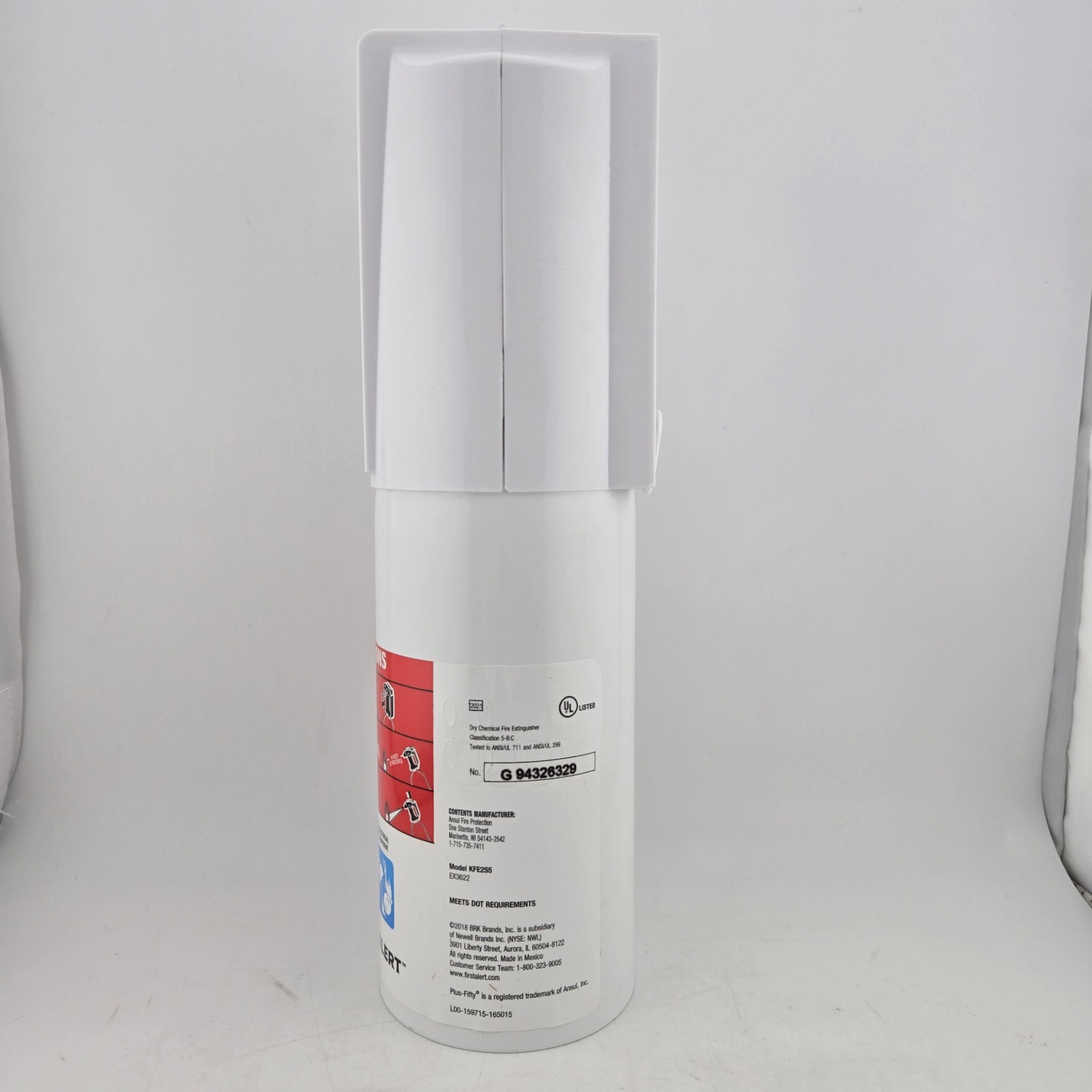 First Alert Kitchen Fire Extinguisher KFE2S5 UL Rated 5-B:C White 1 Pack NEW