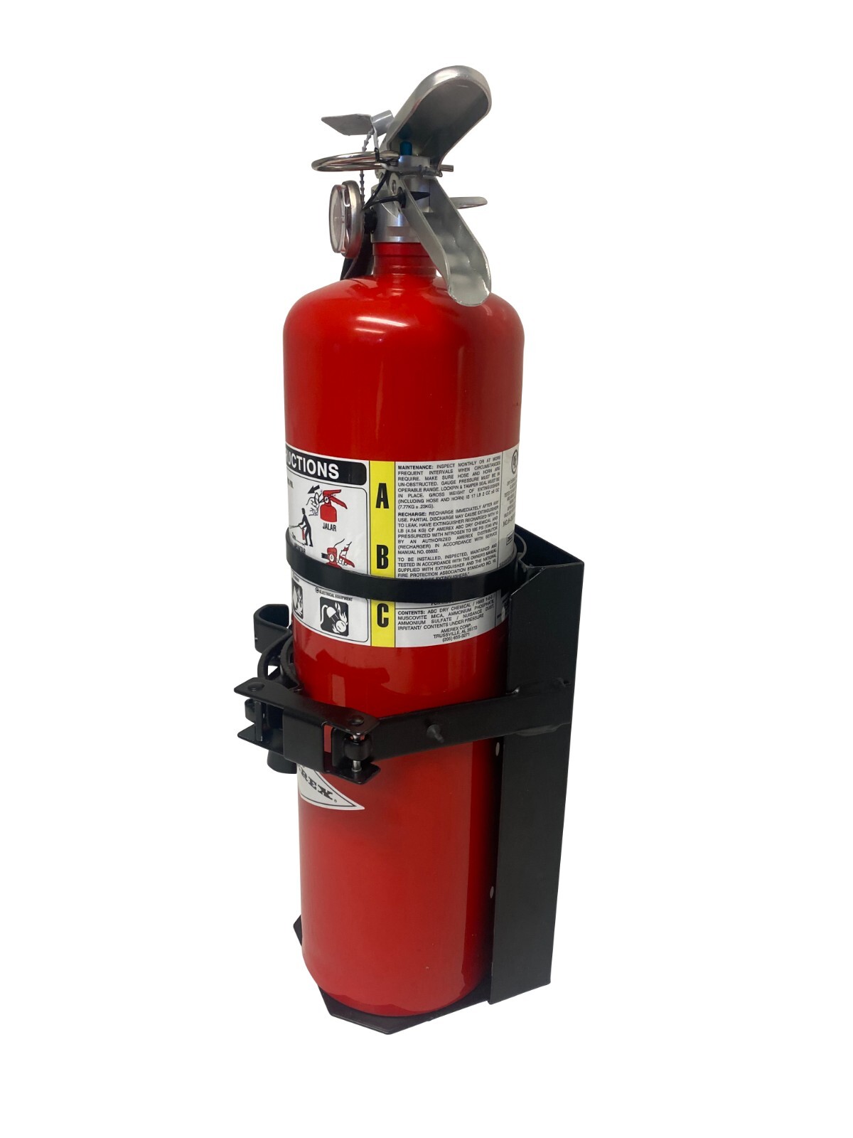 Heavy Duty 10 LB Dry Fire Extinguisher Vehicle Bracket Universal 809 5.25″ dia