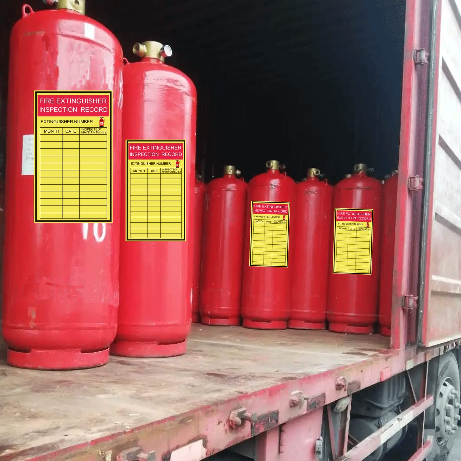 Monthly Fire Extinguisher Inspection Tags Stickers Safety Stickers 3×5 Inch