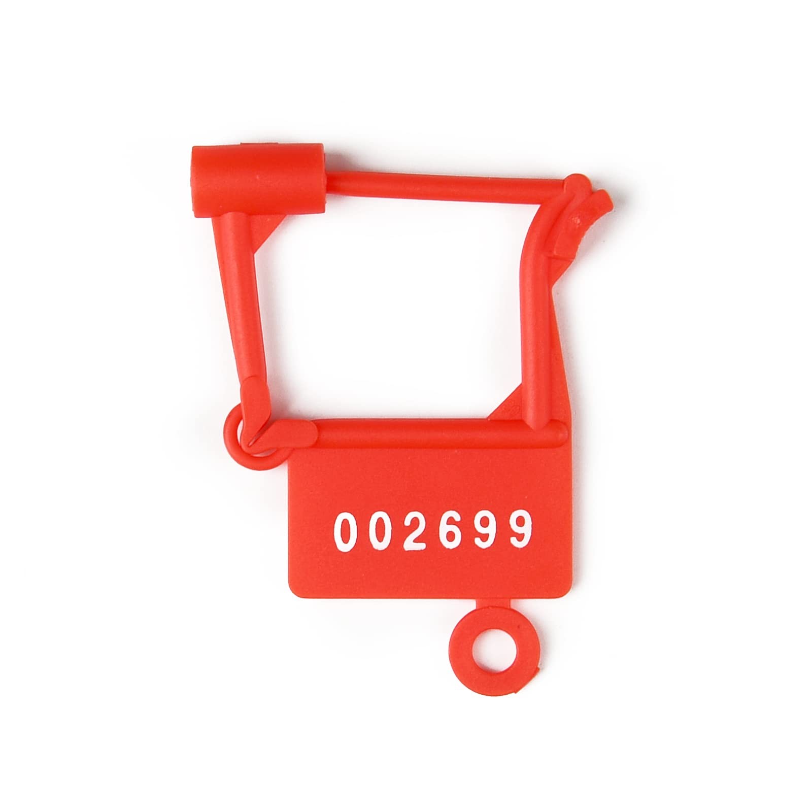 1000pcs Plastic Padlock Seals Tags Disposable Self-Locking Numbered Tag Tampe…