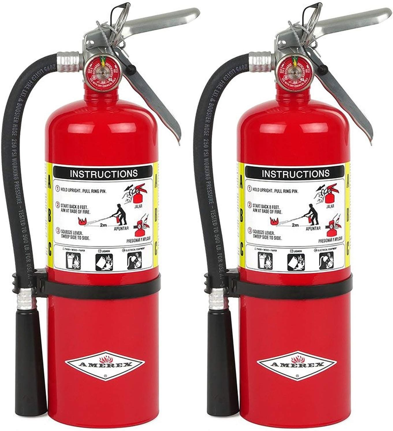 Efficient 5 lb ABC Fire Extinguisher – Class A, B, & C Rated for Safety, 2-Pack