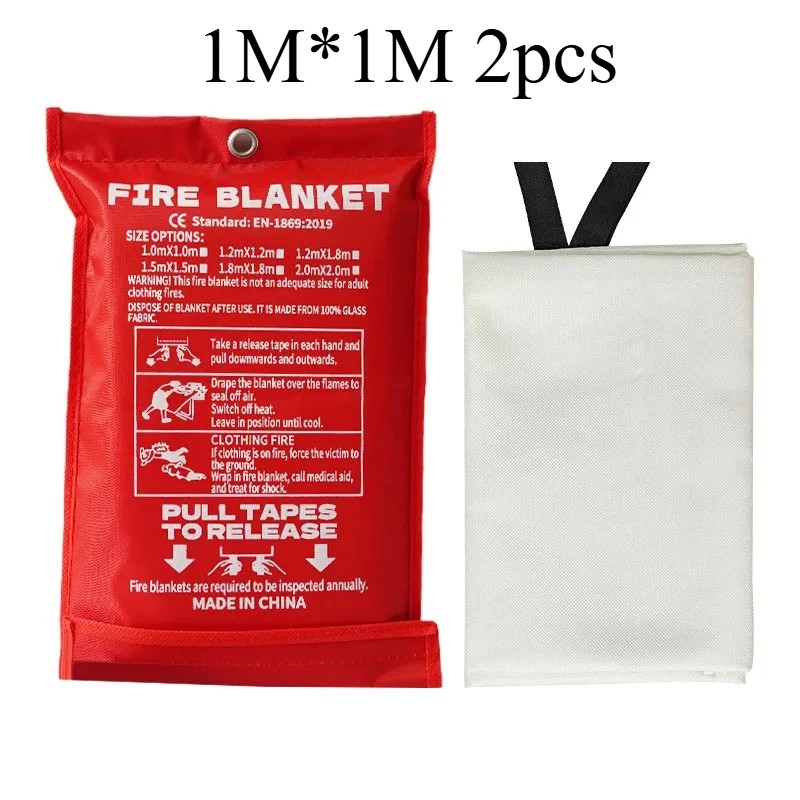 Fiberglass Fire Emergency Blanket – Flame Retardant Safety Cover for Survival