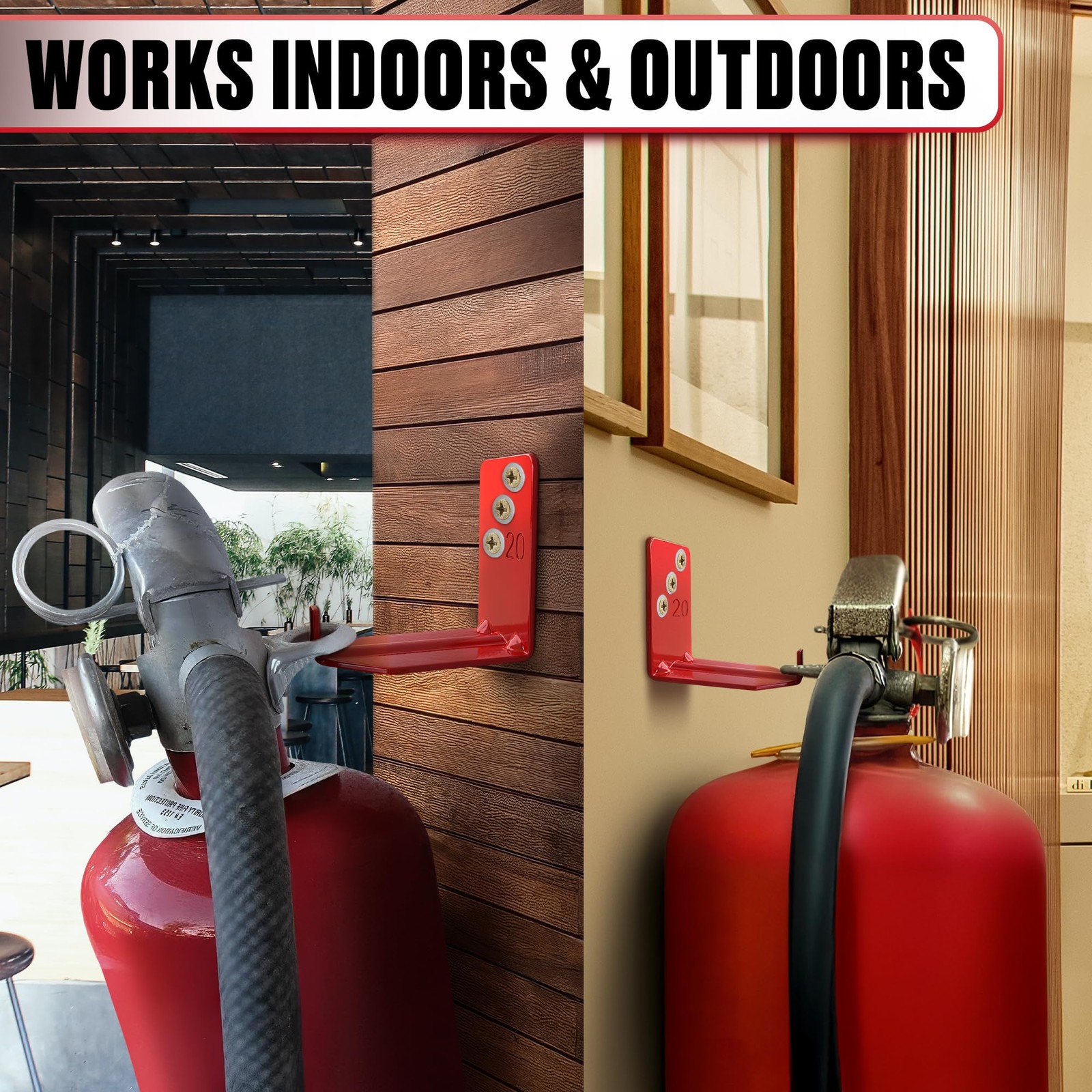 Fire Extinguisher Wall Mount Bracket Set 4 Pack Heavy Duty Hook Holder Kit