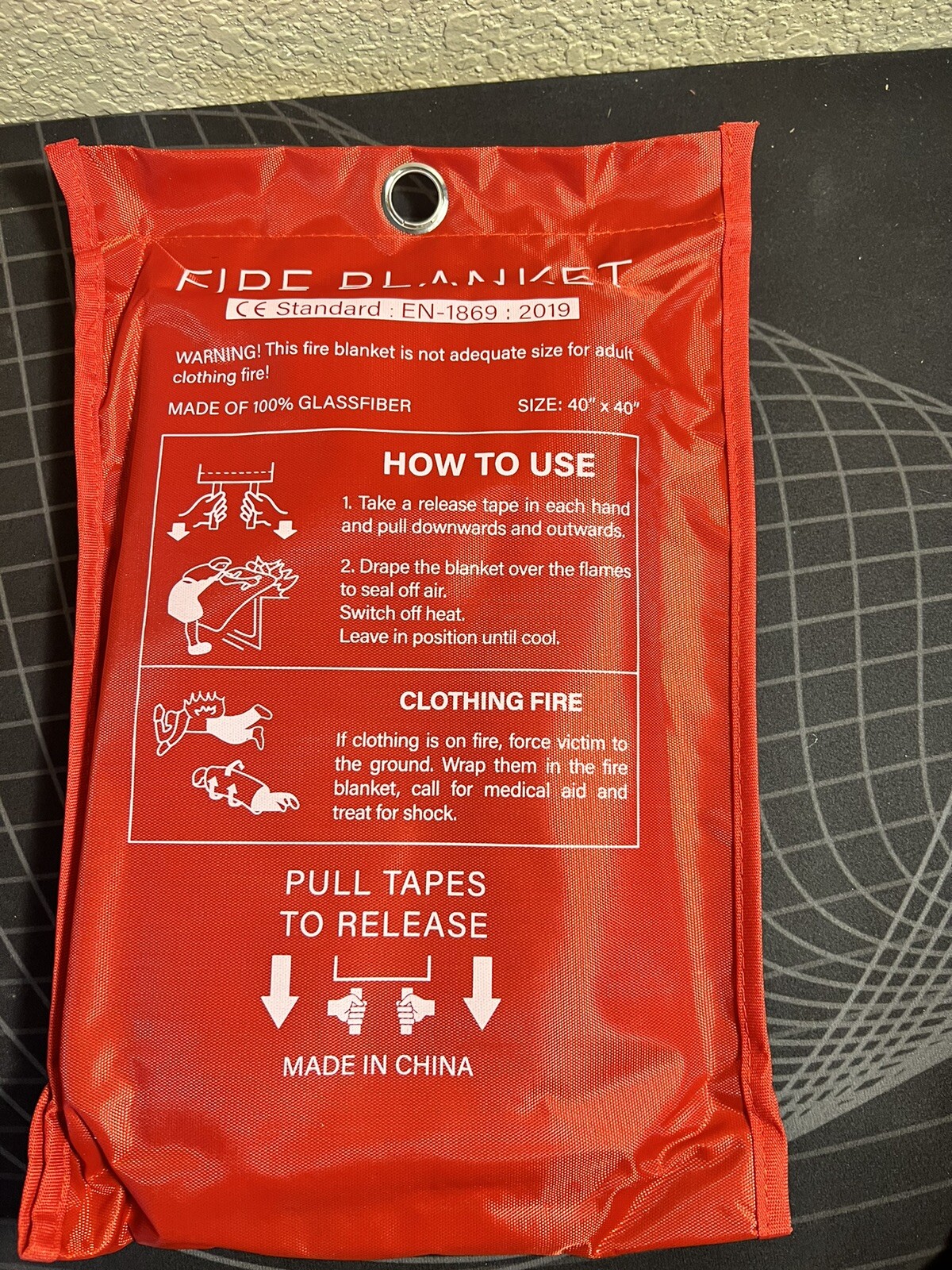 Safeway Emergency Fire Blanket. 40″x40″. 8 Pack