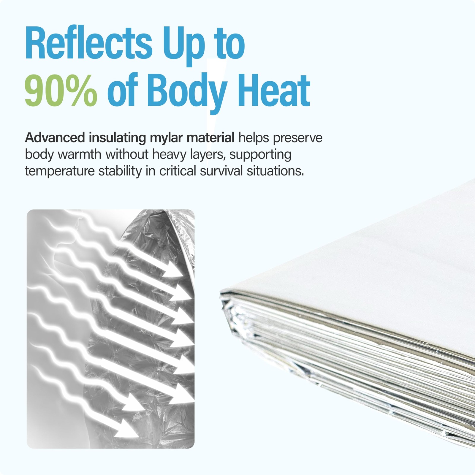 Ever Ready First Aid Mylar Rescue Blanket, Large Silver Thermal Sheet for Eme…