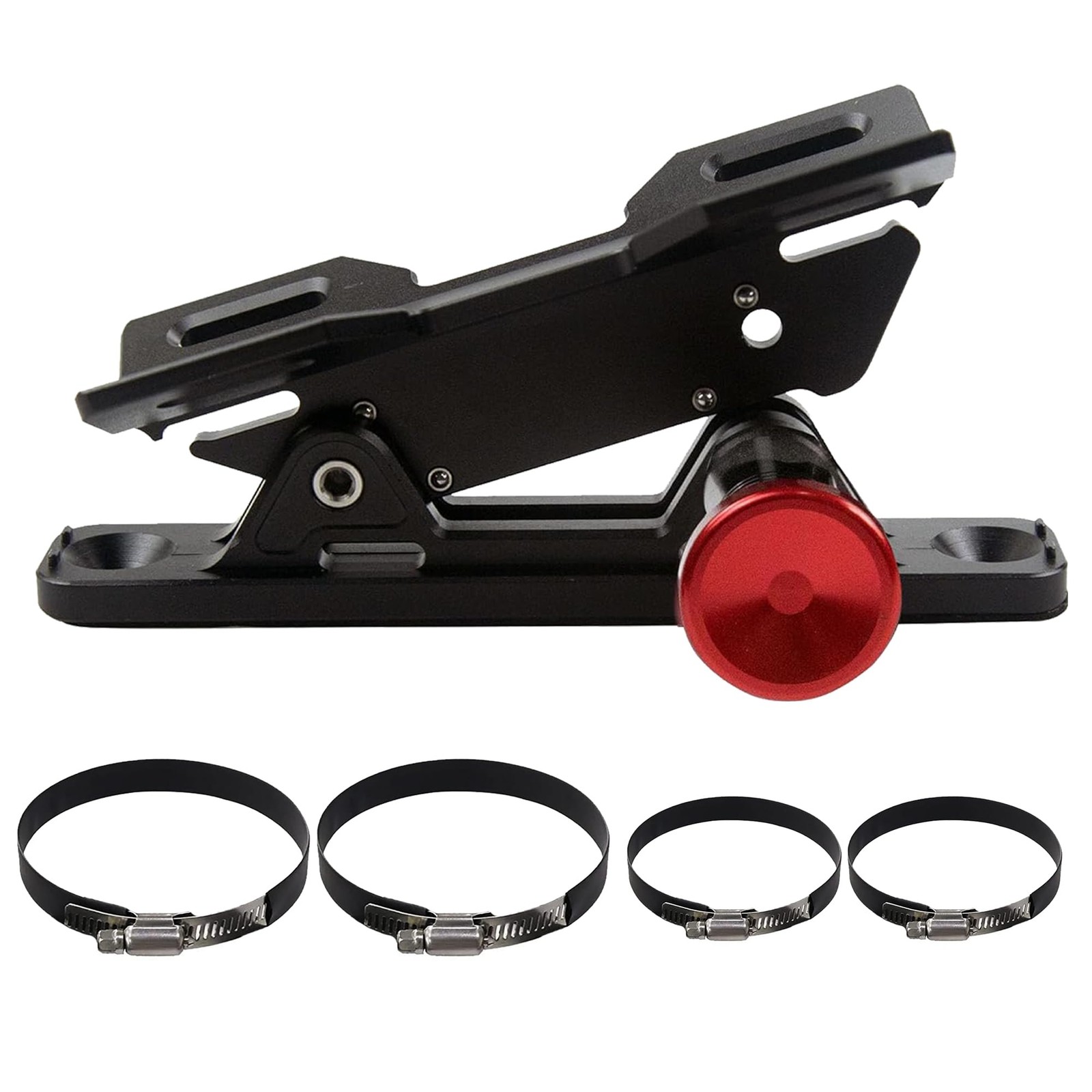 Quick Release Fire Extinguisher Mount – Aluminum Adjustable UTV Roll Black