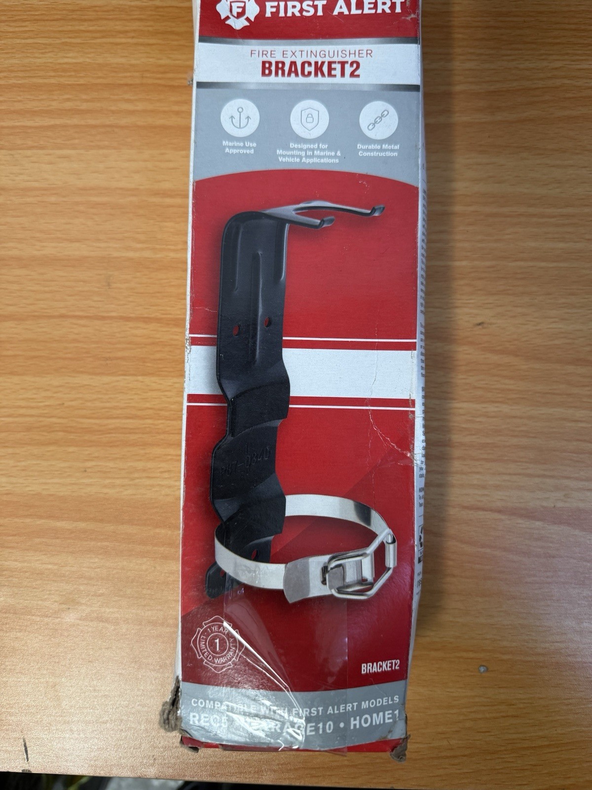 First Alert BRACKET2 Black Steel Fire Extinguisher Bracket 3.63 in. L 2.5 lb