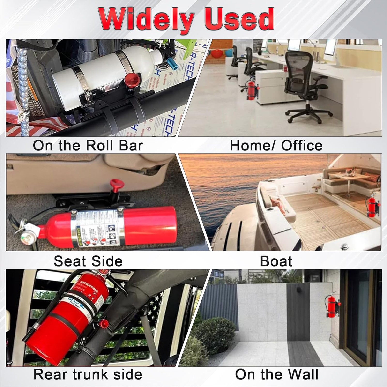 2 xQuick Release Fire Extinguisher Mount Car Bracket Adjustable Holder For Jeep