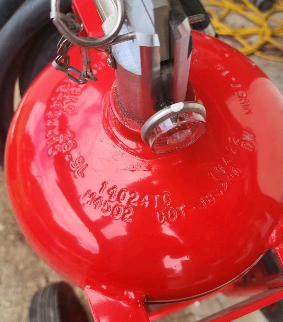 ​Badger 50MB Wheeled Fire Extinguisher 50 lb ABC Dry Chemical Portable Cart Unit