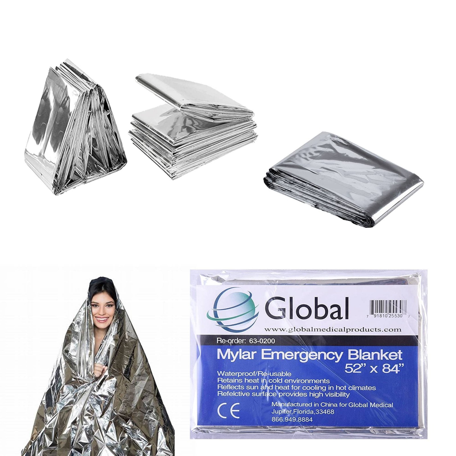 Emergency Mylar Thermal Blankets – Pack of 12 | Survival Space Fire Blankets …