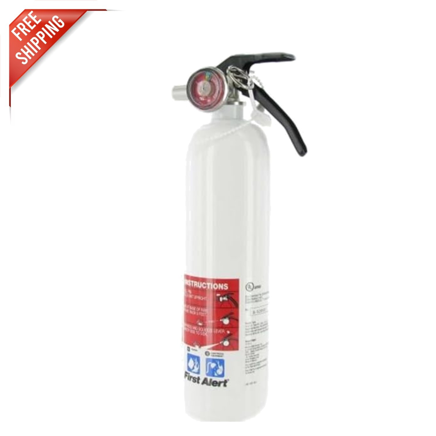 Quick Protection Recreational Fire Extinguisher with Safety Seal, 3.74” Height