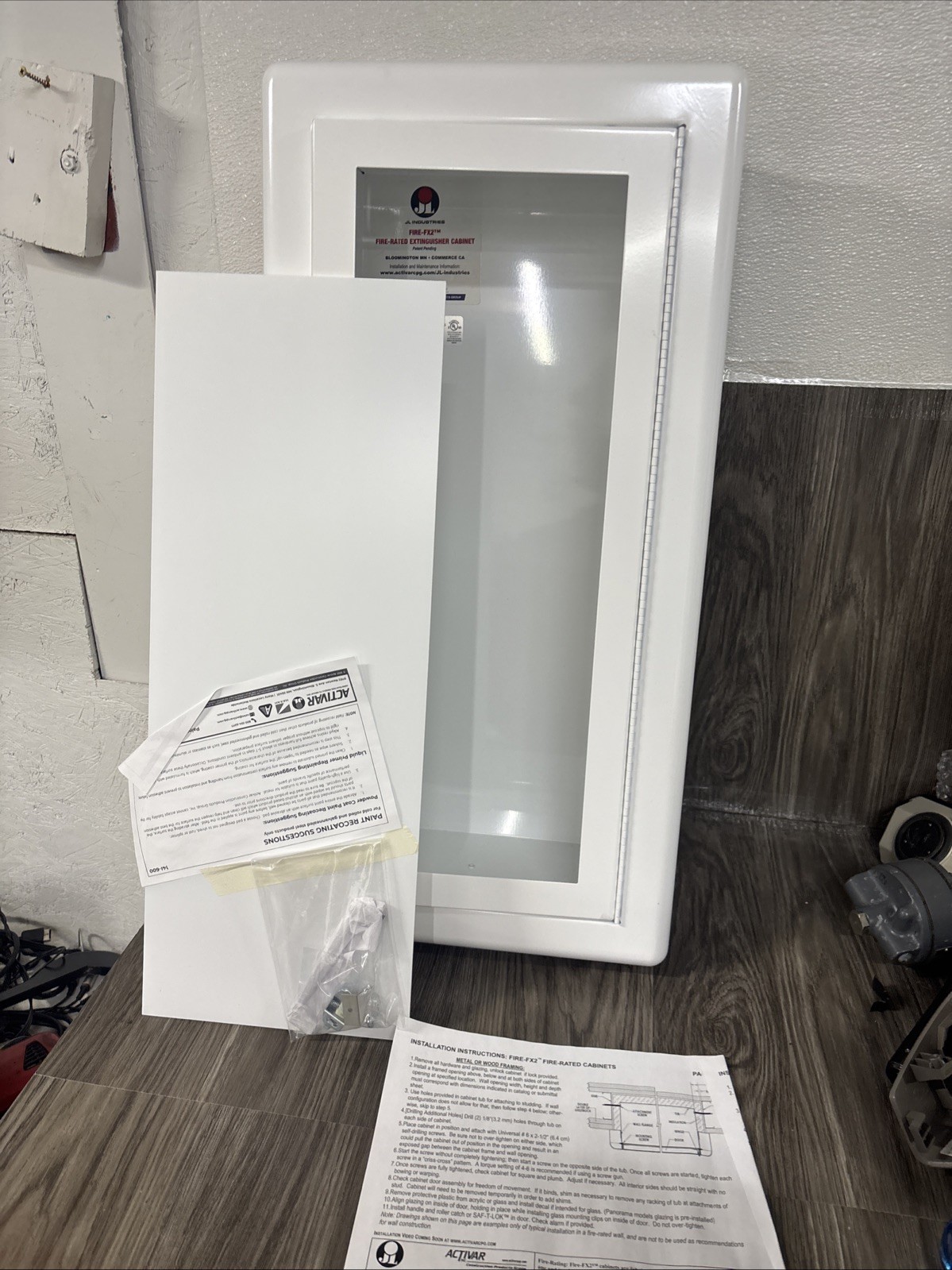 JL INDUSTRIES FIRE-RATED STEEL CABINET FOR 10lb EXTINGUISHER C1017F10FX2 #C3
