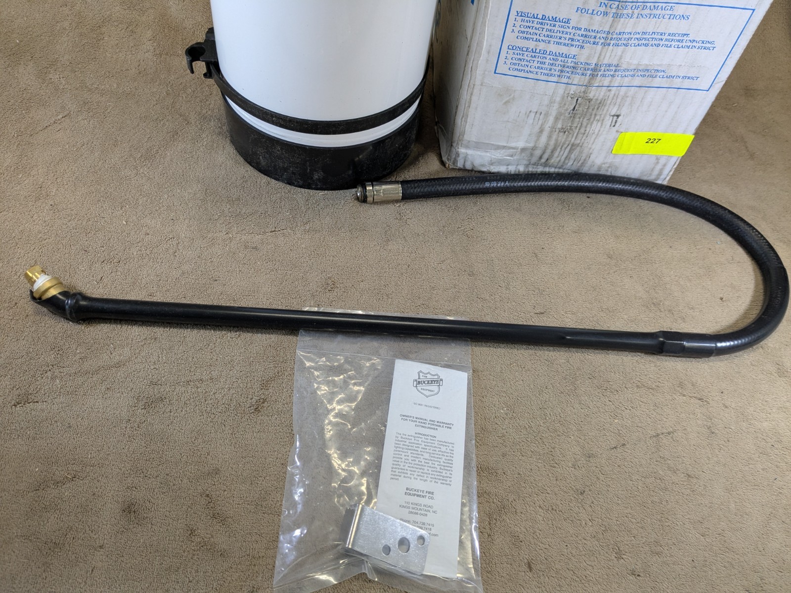 Buckeye 51000 Fire Extinguisher 2A:C Water Mist 2.5 Lb