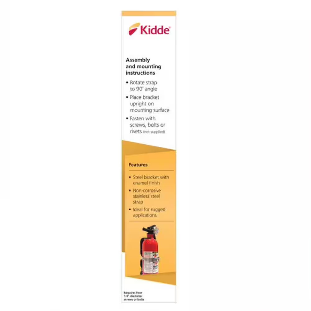 Kidde Steel Fire Extinguisher Mount Bracket for 5lb Model 21030938