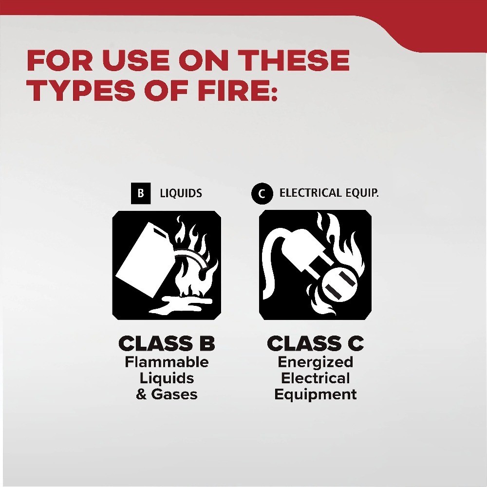 Single Use Dry Chemical Fire Extinguisher for Vehicles with Strap Bracket 5BC