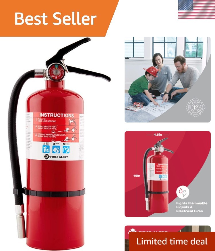 Rechargeable HOME2PRO Fire Extinguisher – Metal Construction, Ideal for Any Fire