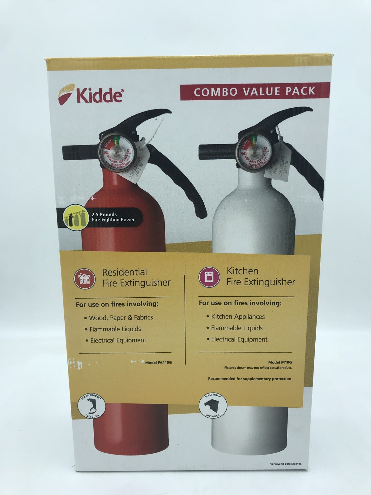 Kidde(2-Pack) 1-A:10-B:C Recreation And 10-B:C Kitchen Fire Extinguisher