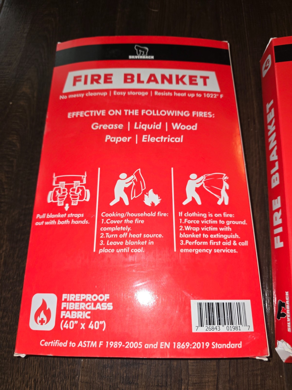 Lot of 3 Silverback 40″ X 40″ Fireproof Fiberglass Fire Blanket New