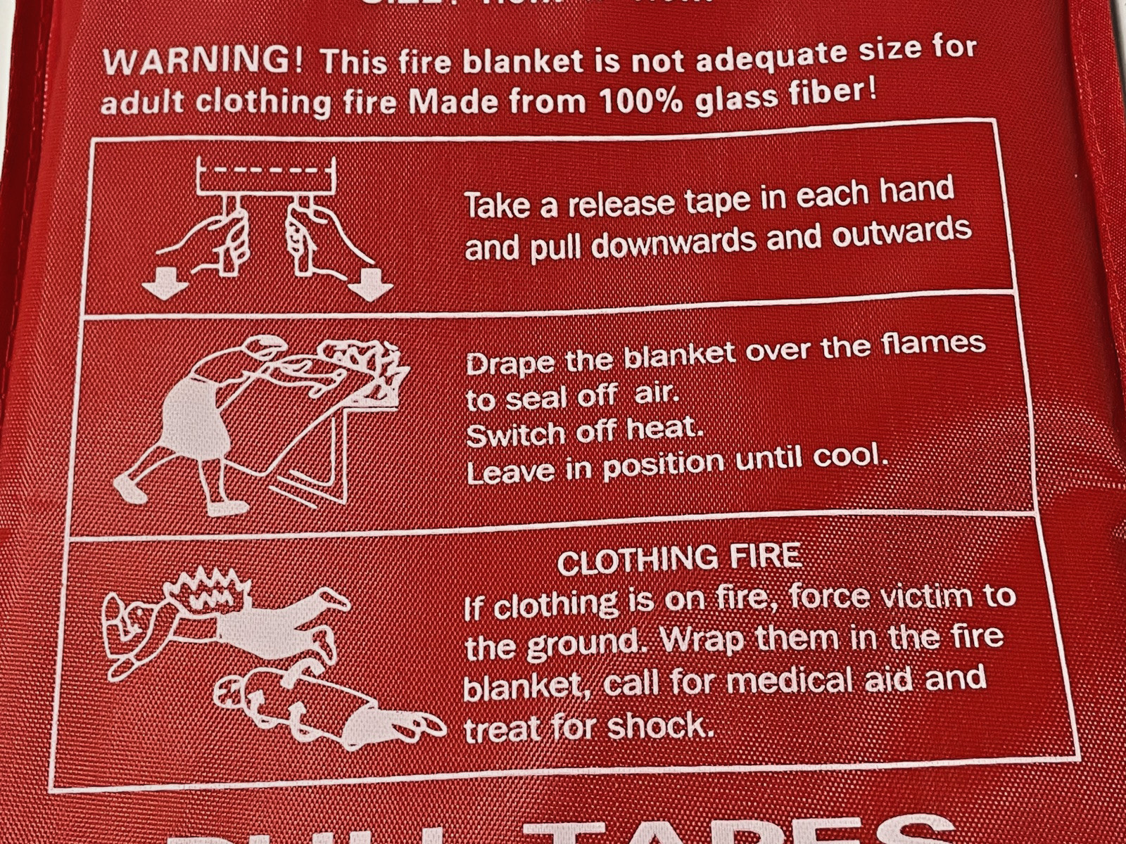 NEW Fire Blanket 1.0m X 1.0m EN-1869:2019