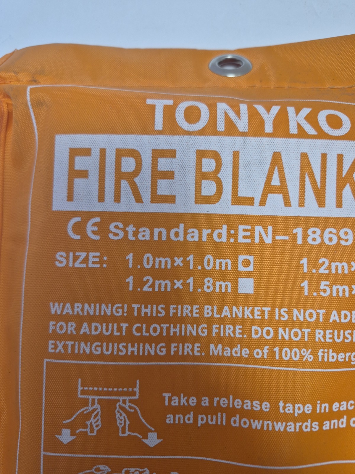 Tonyko Fire Blanket 1mx1m For Home Kitchen Office Caravan Emergency Brand new
