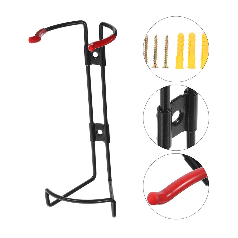 2Pcs Steel Fire Extinguisher Wall Bracket Durable Holder for Home Black