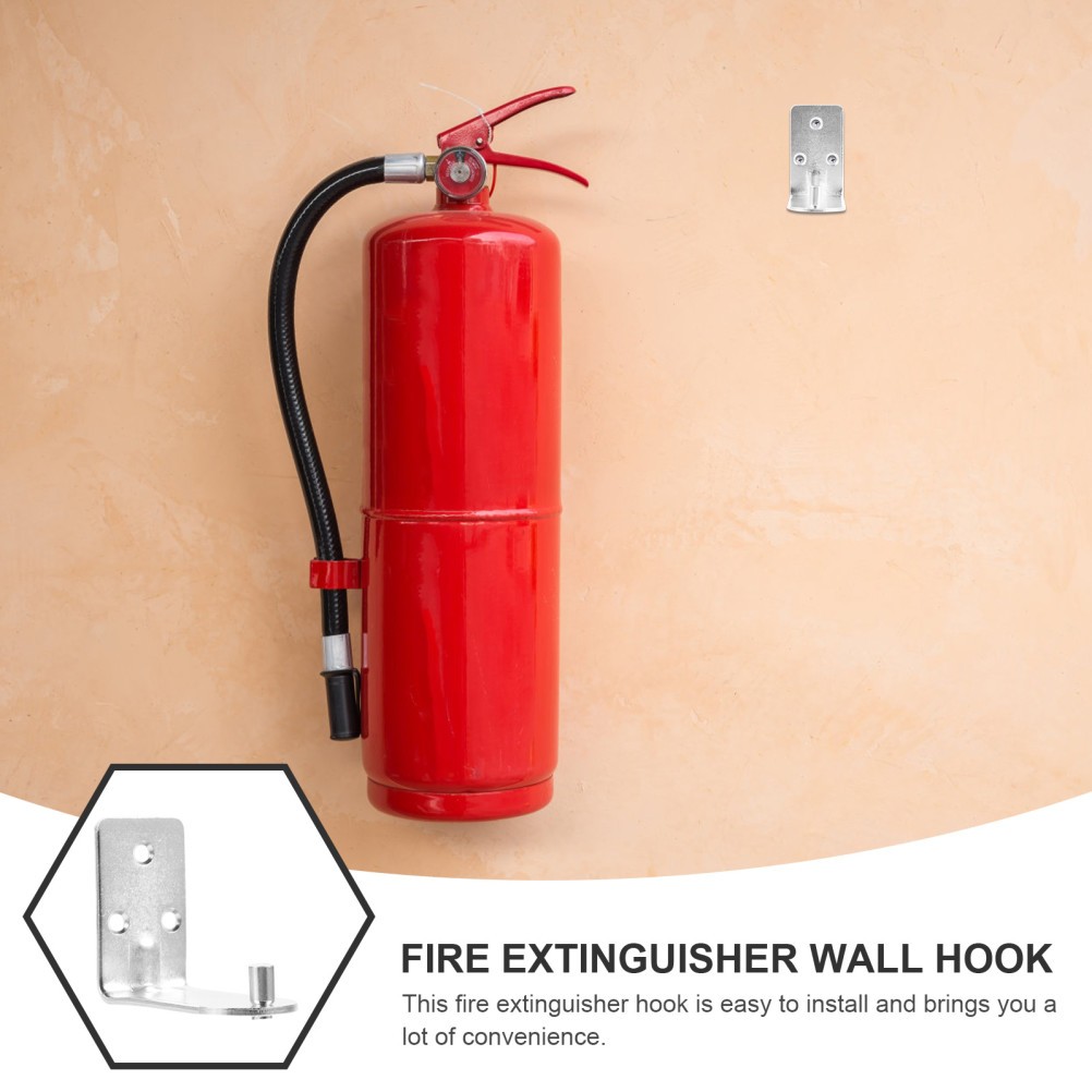 10Pcs L Shaped Fire Extinguisher Bracket Wall Mount Metal Holder Transparent