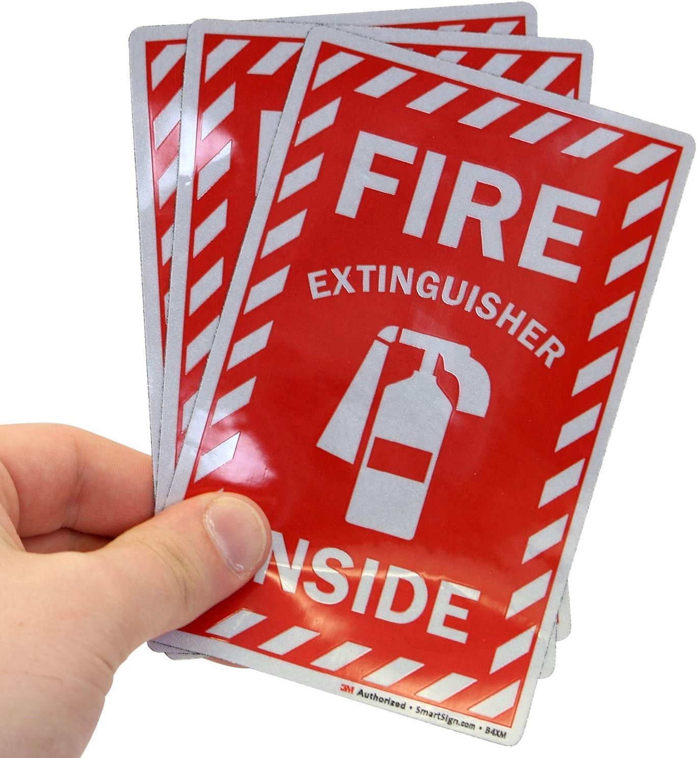SmartSign Fire Extinguisher Inside Label | 4″ x 6″ Engineer Grade Reflective, Pa