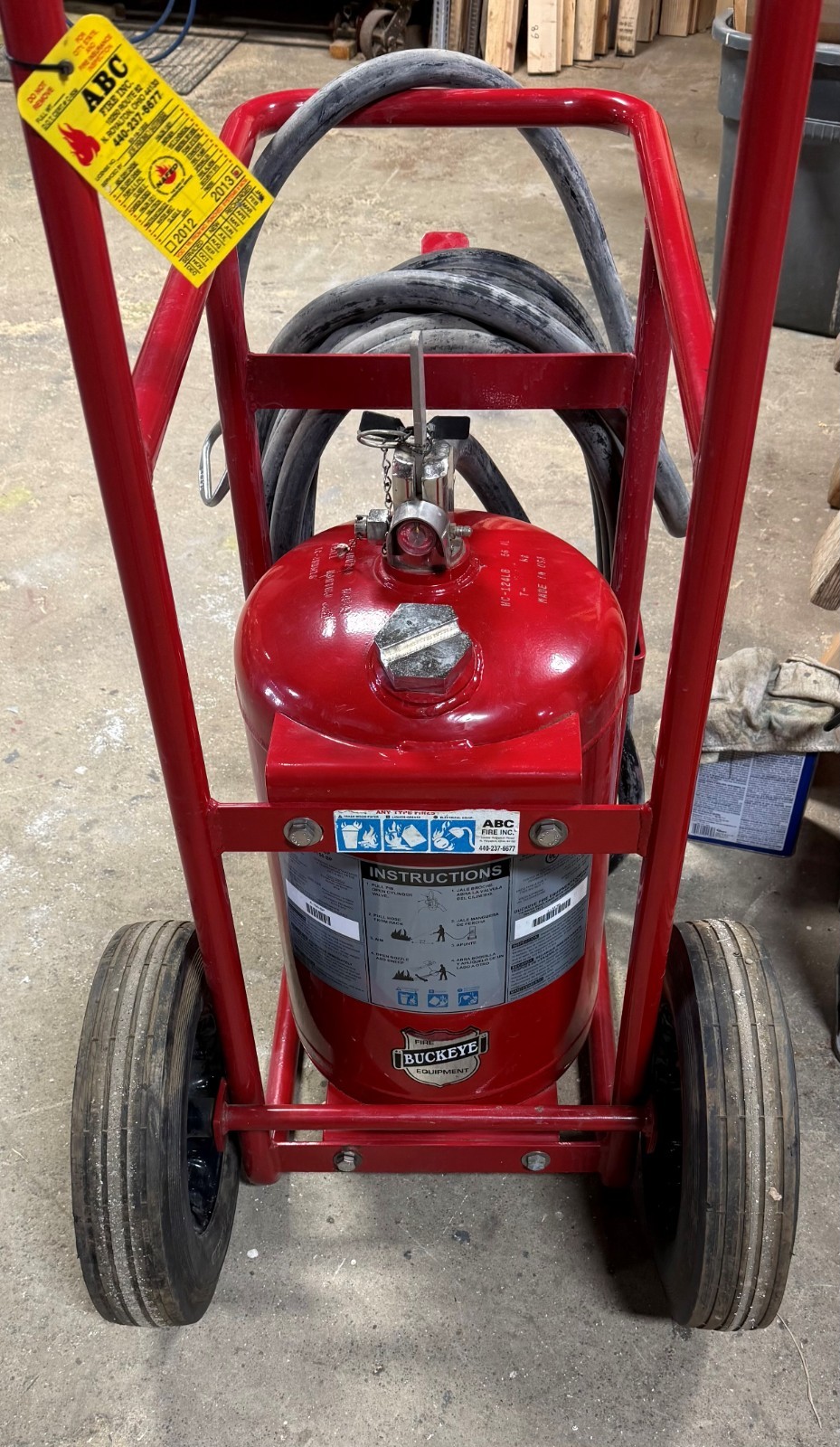 Buckeye fire extinguisher- Model A-150-SP ABC Dry Chemical Wheeled Fire