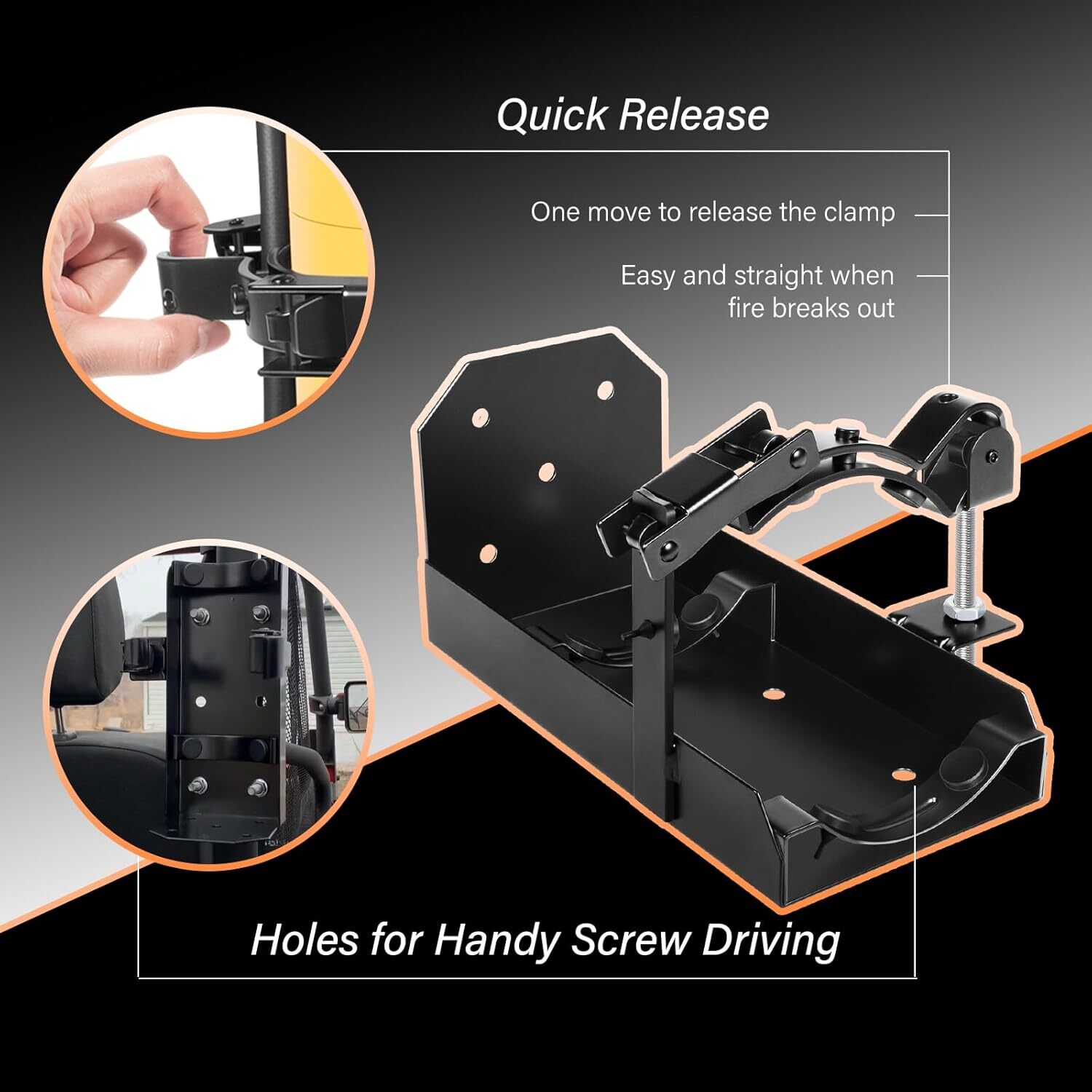 10 LB Dry Fire 5 LB Co2 Extinguisher Vehicle Bracket Universal 809 5.25″