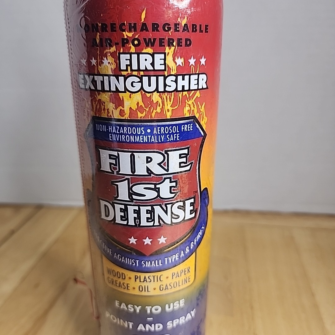 Fire 1st Defense Fire Extinguisher, 2010, Sealed, Class A&B, 16 Fl Oz Expired