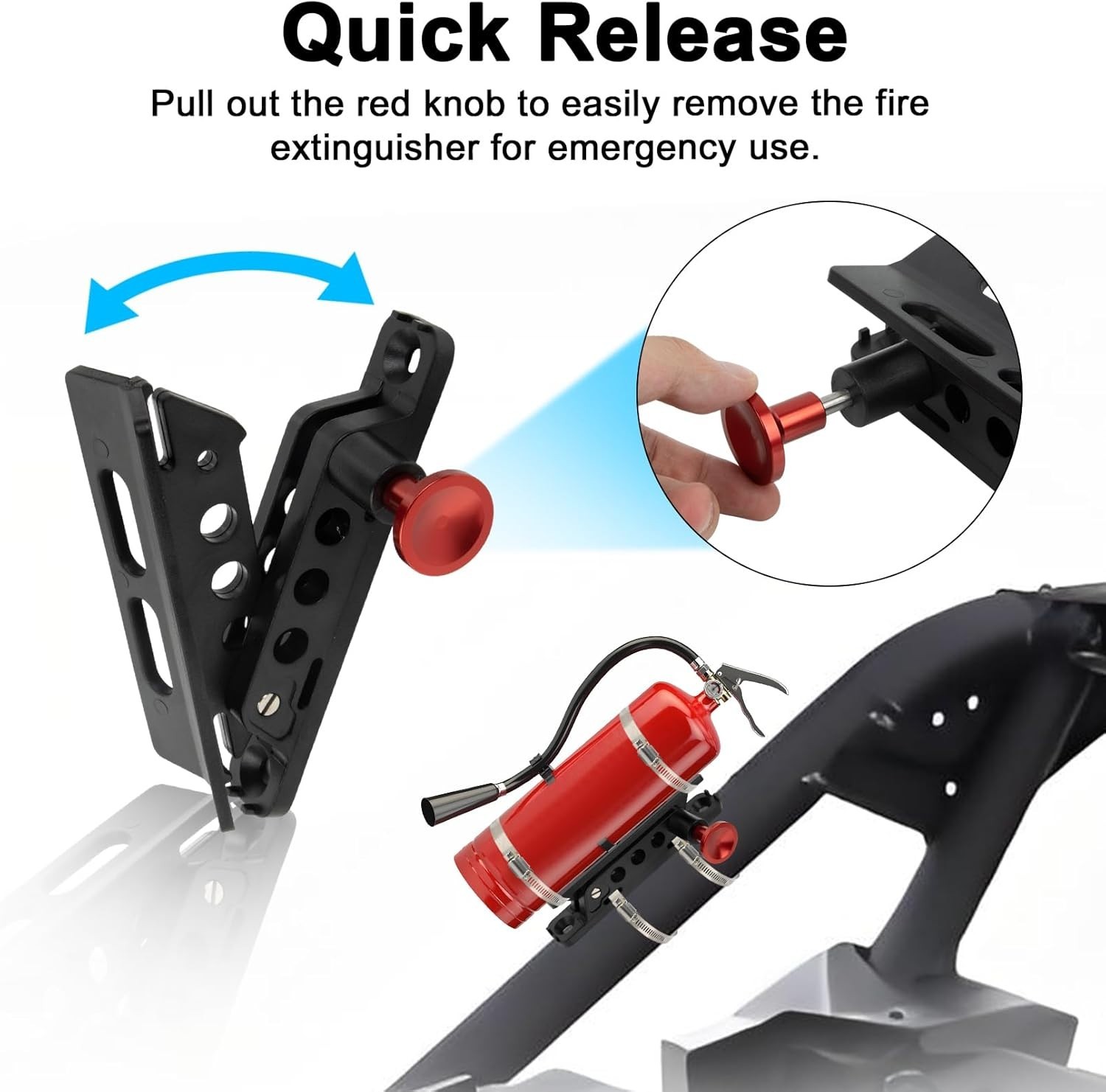 Quick Release UTV Fire Extinguisher Mount Kits Universal for Truck Wrangler J…