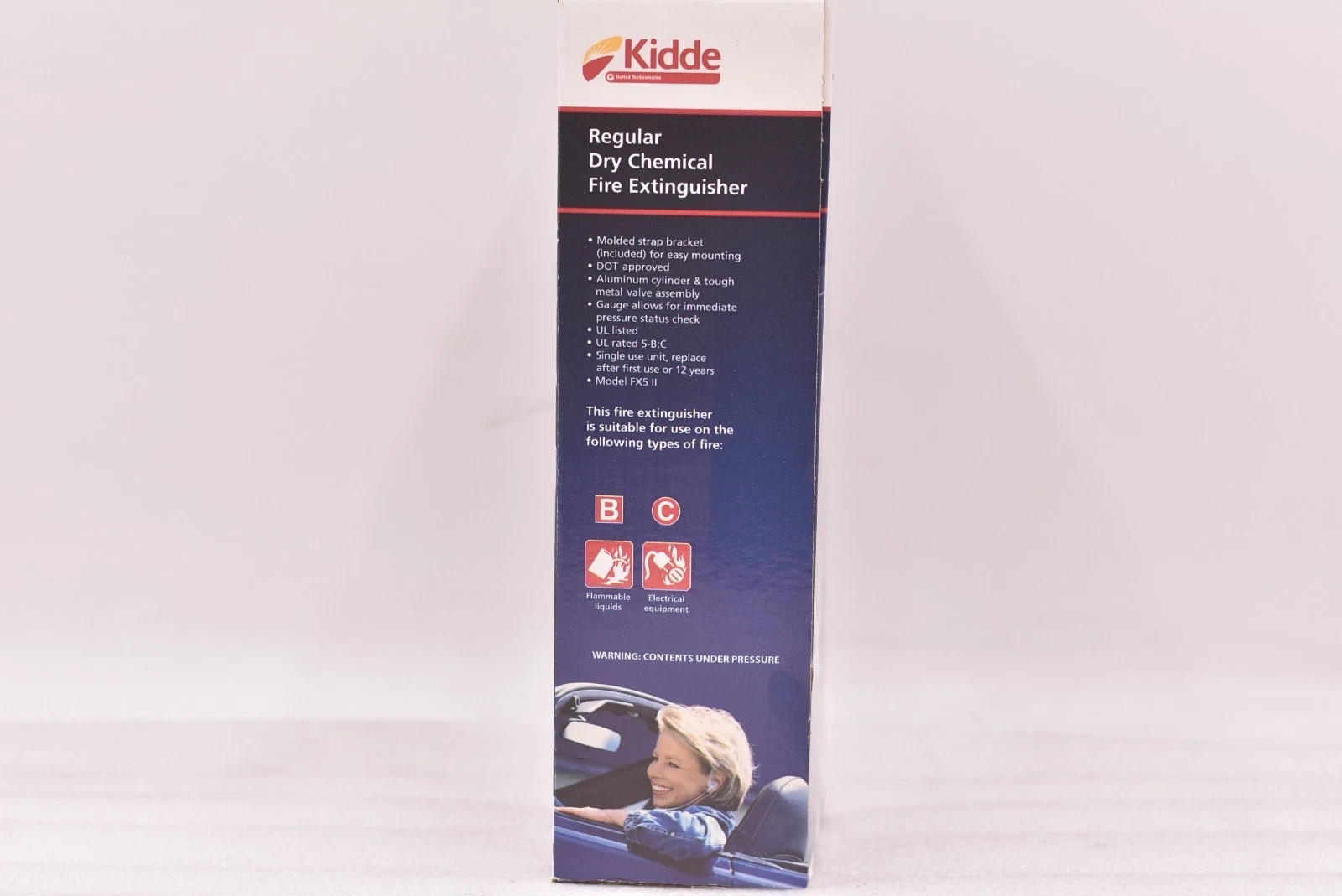 Kidde • Auto Fire Extinguisher • 3lb Dry Chemical • Car/Truck/Boat – WHITE