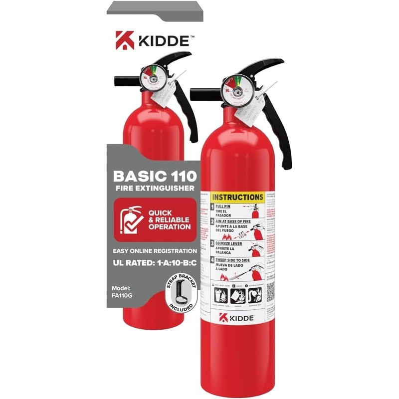 Reliable Fire Extinguisher All Metal Lightweight Easy Use Compact UL Approved
