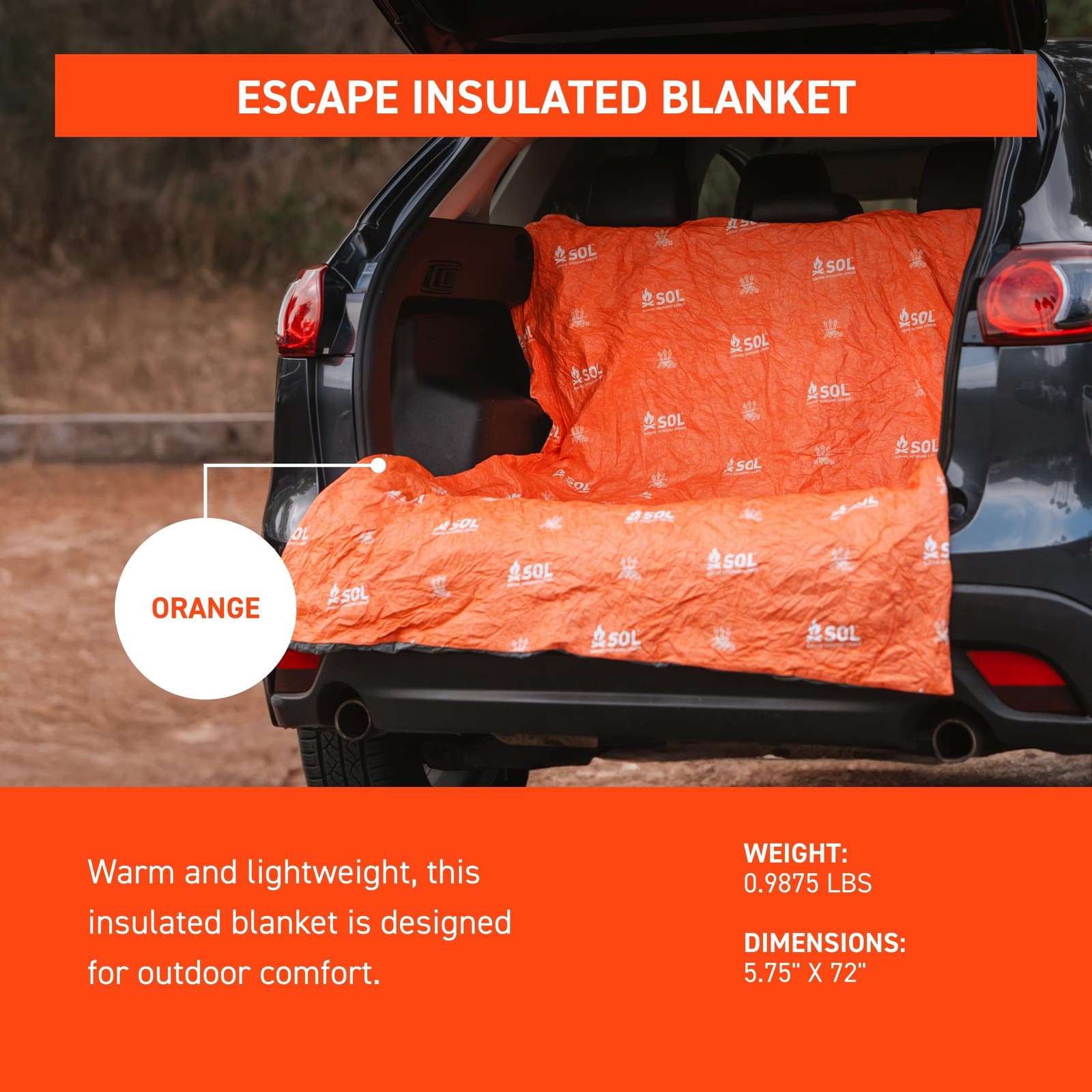 S.O.L. Survive Outdoors Longer SOL Escape Insulated Blanket – Primaloft Adven…
