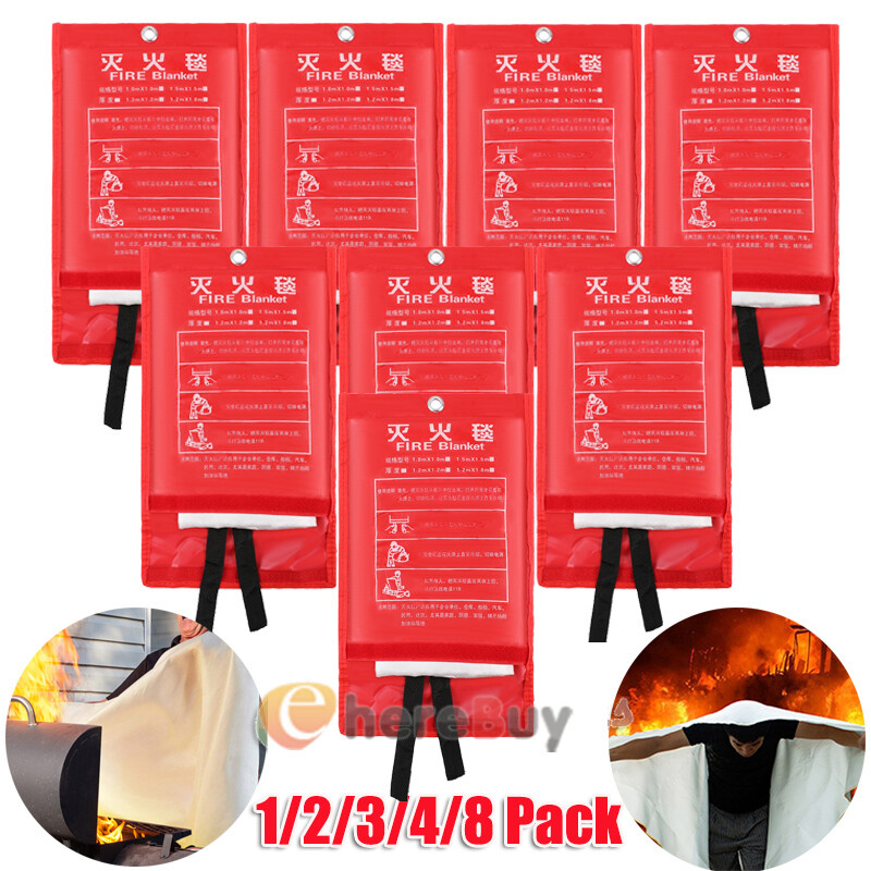 59″x59″ Fire Blanket Fireproof For Home Kitchen Office Caravan Emergency Safety