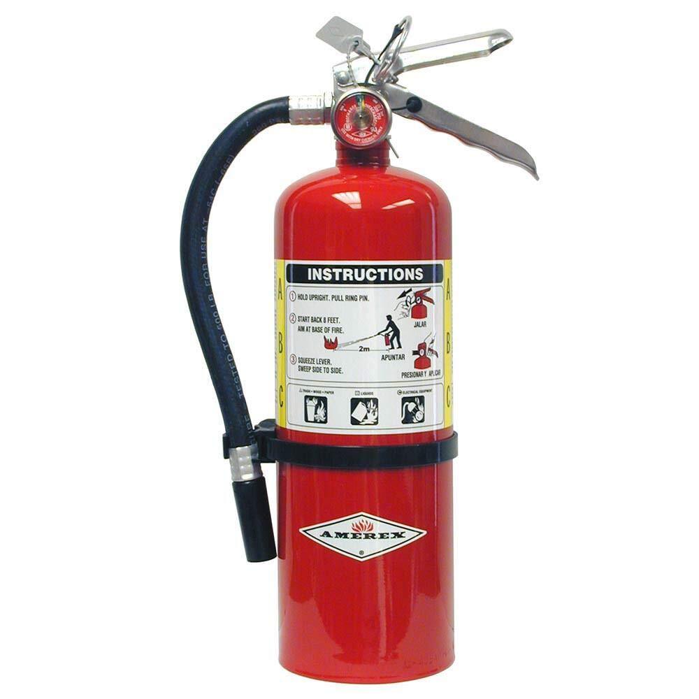 Amerex ABC Fire Extinguisher Class A B C with Wall Bracket All Metal Valve