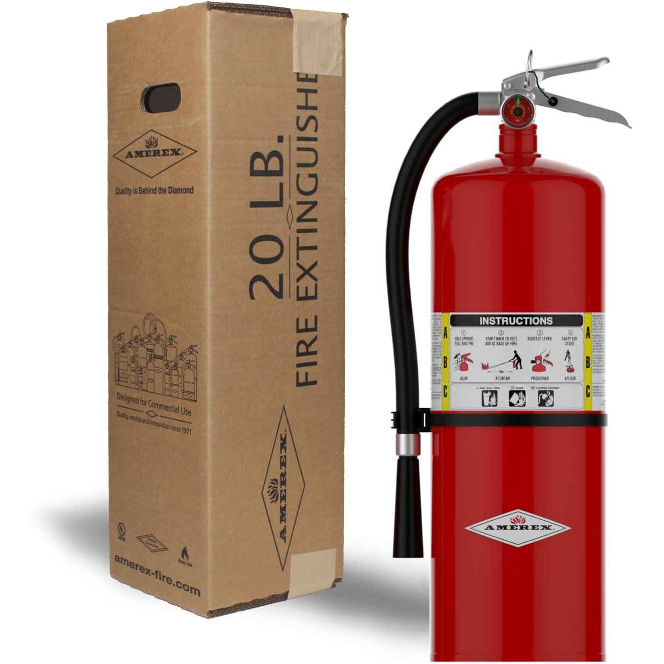 Amerex A411 20lb ABC Dry Chemical Fire Extinguisher with Wall Hanger