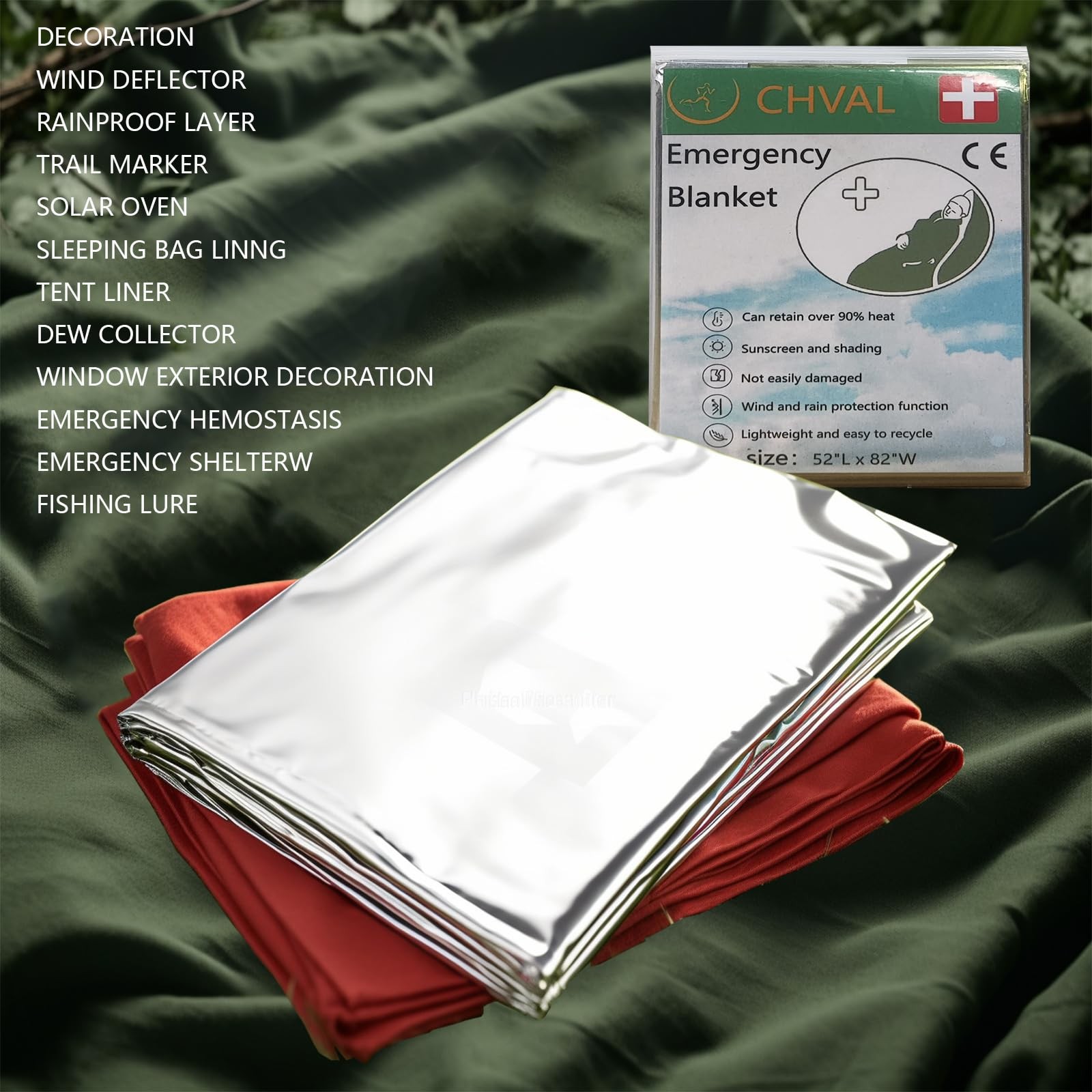 Emergency Mylar Thermal Blankets: Portable Space Blanket, Camping, Bug Out Ba…