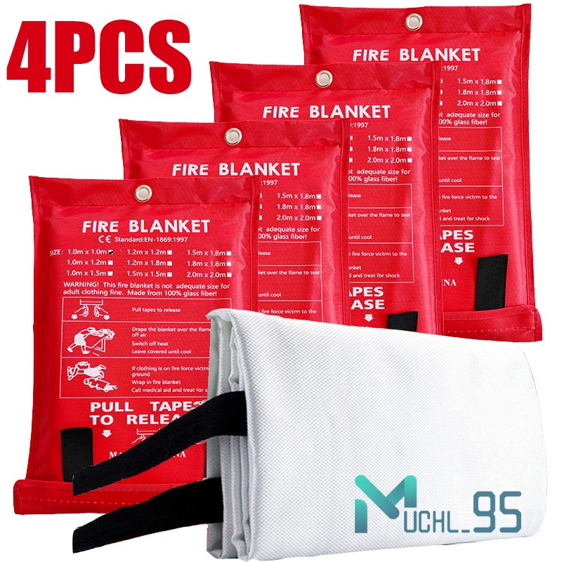 3 SIZE Large Emergency Fire Blanket Fiberglass Home Kitchen Office Car Safety