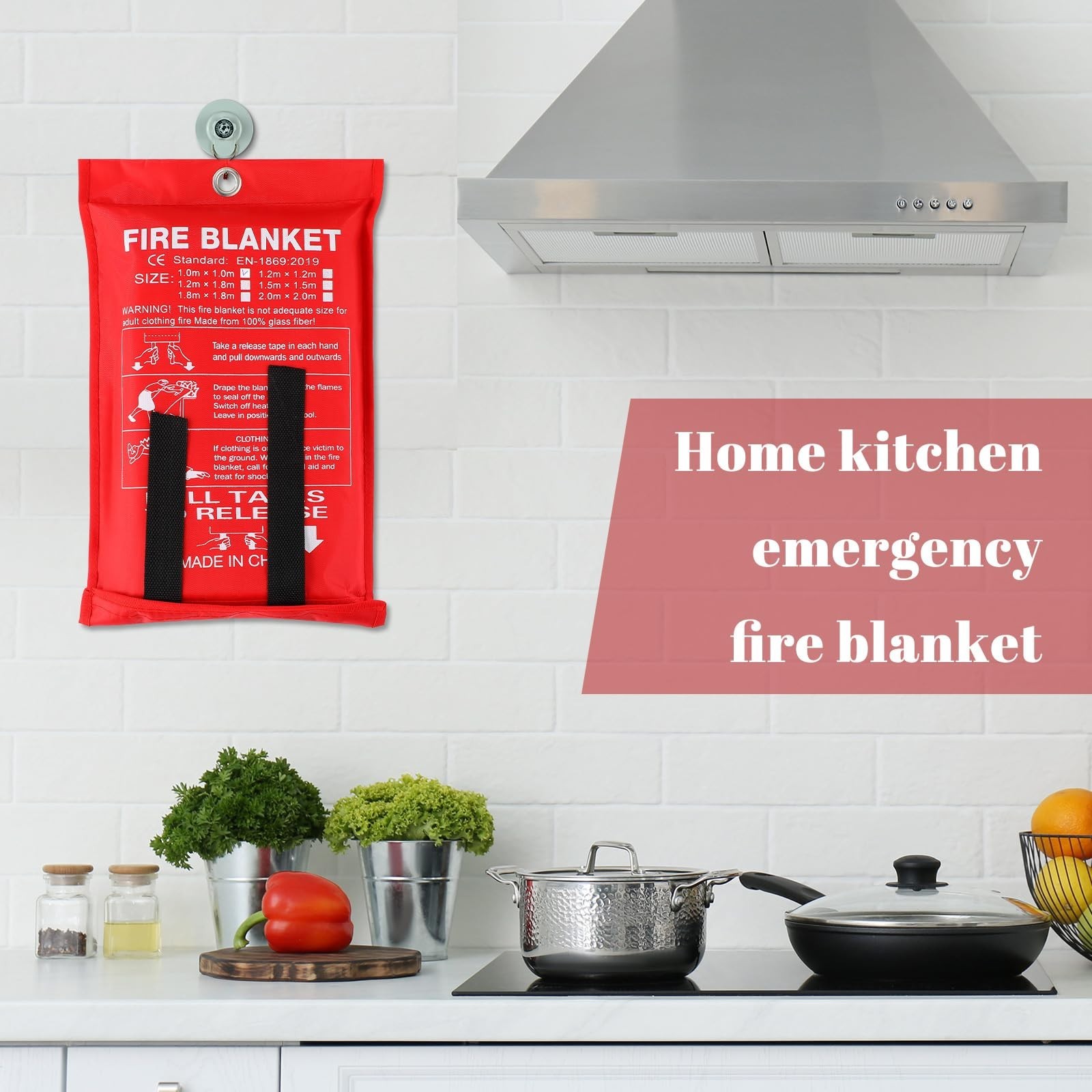 10 Pack Fire Blankets – Emergency Flame Retardant Fiberglass Safety Covers 39″x3