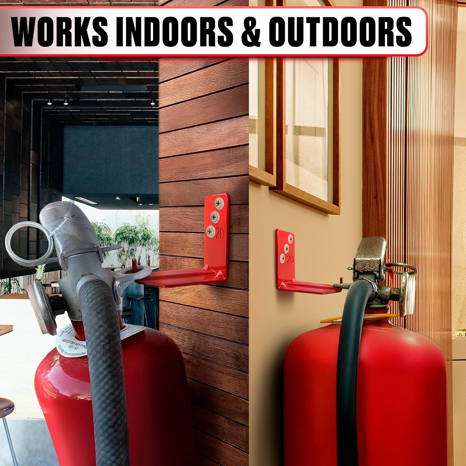 Fire Extinguisher Mount Brackets Set of 4, Heavy Duty Wall Mount Hook 2.36 x 1.5