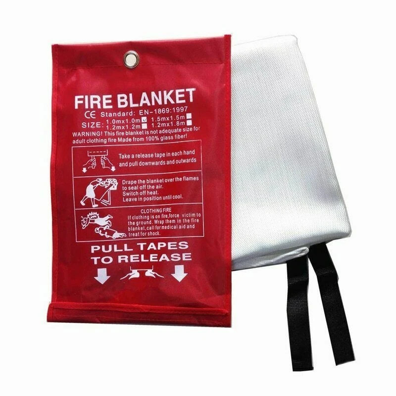 Emergency Fire Blanket Quick Release In Case For Home Office Car 1mx1mx0.3mm