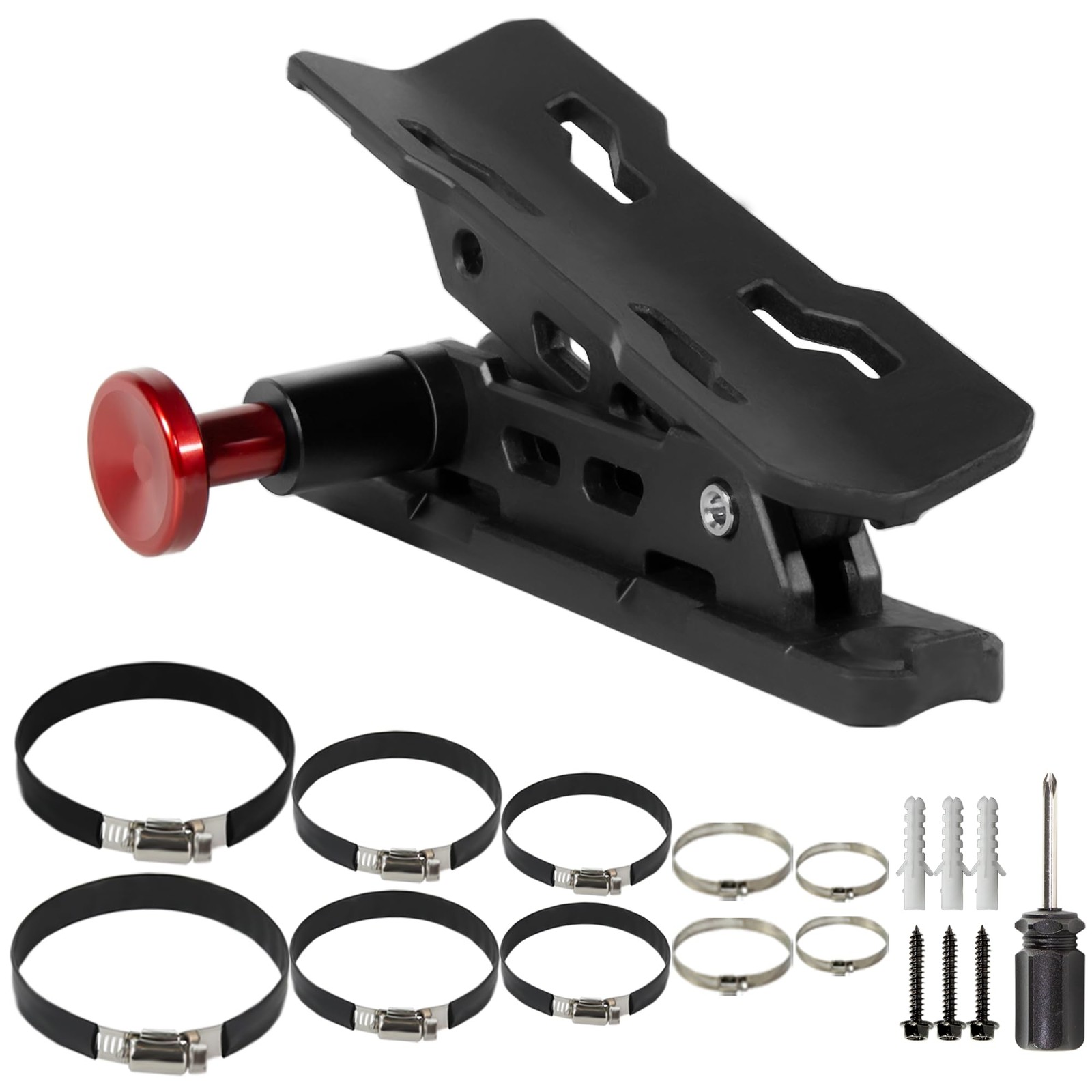Quick Release Fire Extinguisher Mount with 10 Clamps, Universal Fit
