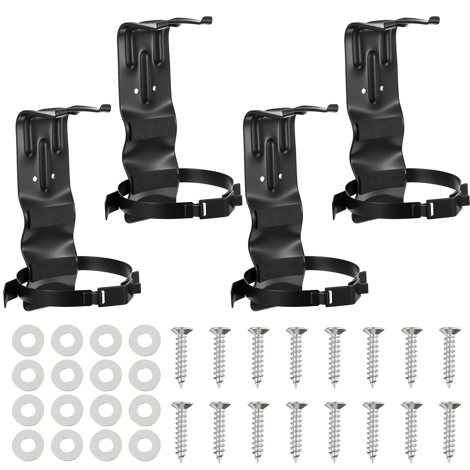 4 PCS Fire Extinguisher Mount Bracket 5 LB Metal Heavy Duty Wall Holder Car